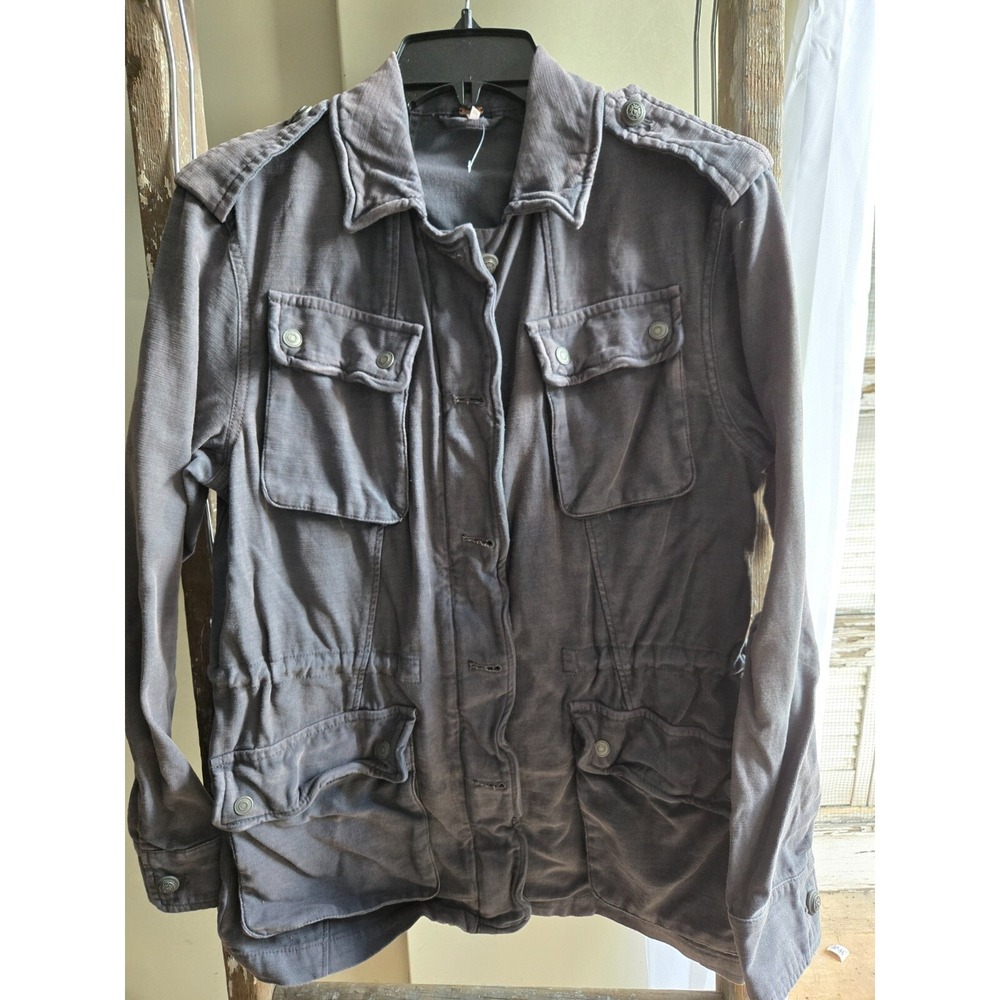 Free People cargo utility jacket button and zipper closure xsmall gray #Gorpcore